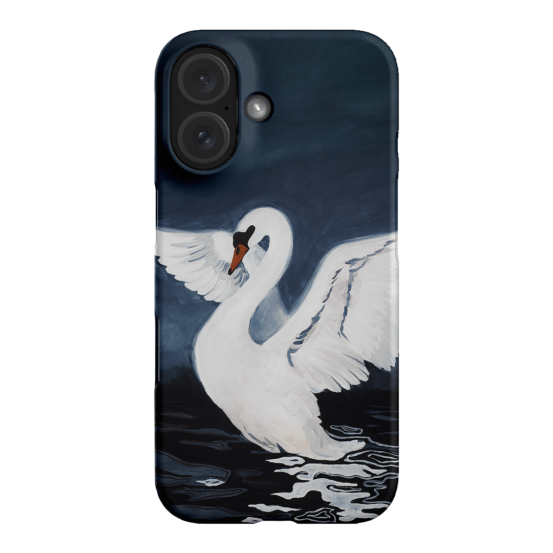 Midnight Swan Printed Phone Cases iPhone 16 / Snap by Lisa Hu - The Dairy