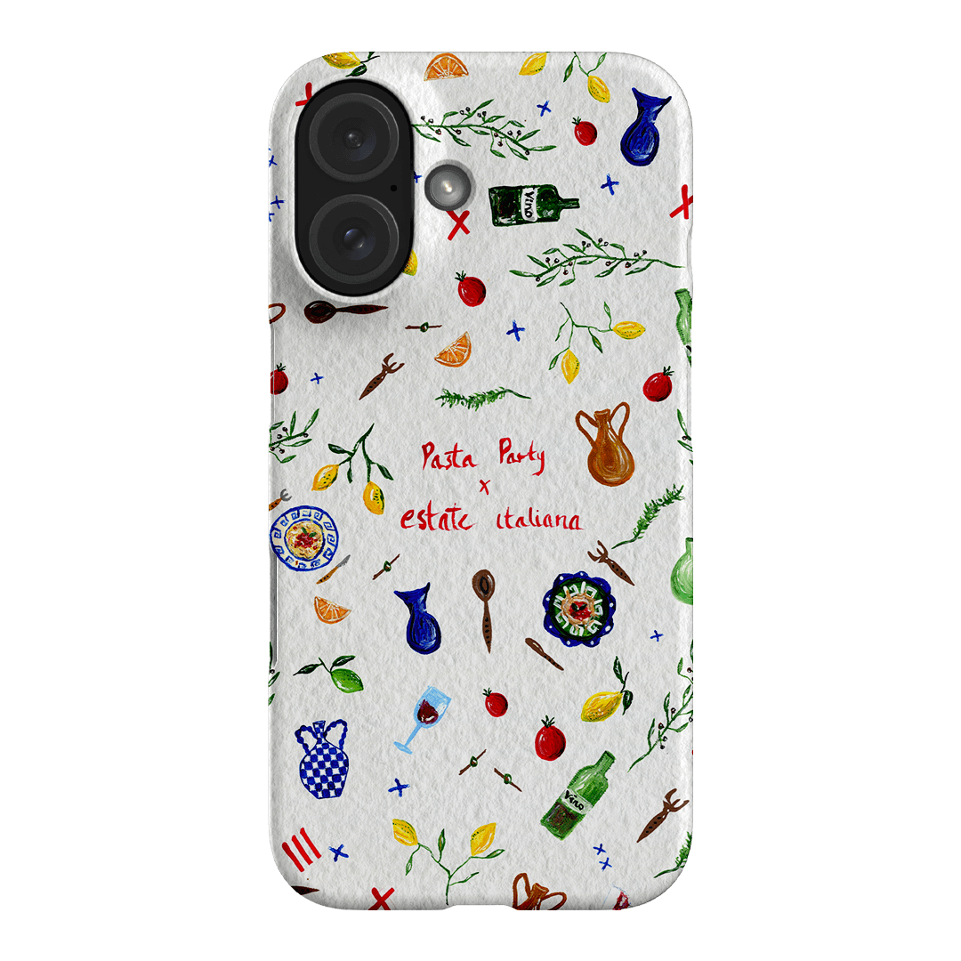 Pasta Party Printed Phone Cases iPhone 16 / Snap by BG. Studio - The Dairy