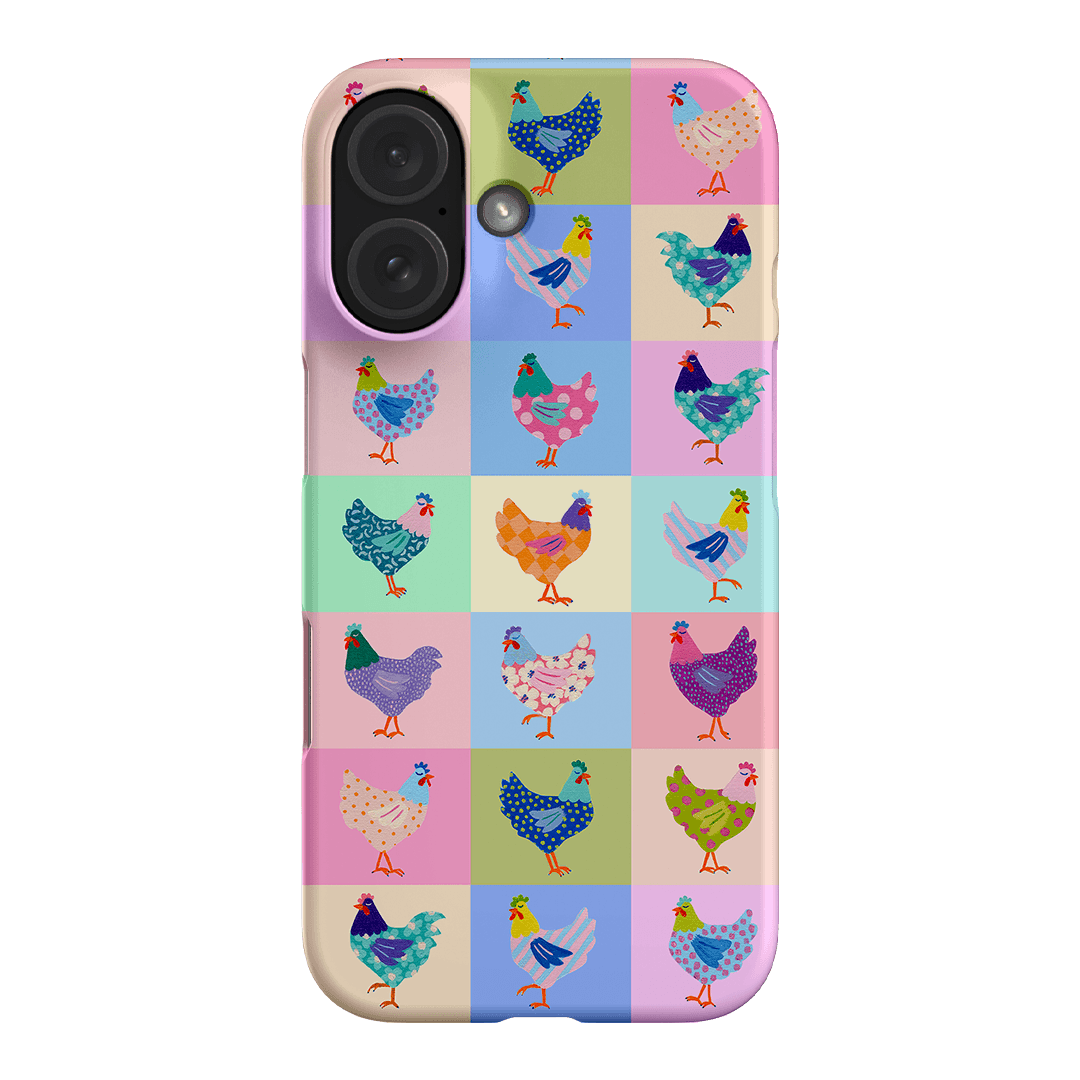 Pastel Chickens Printed Phone Cases iPhone 16 / Snap by Kayla Henley - The Dairy