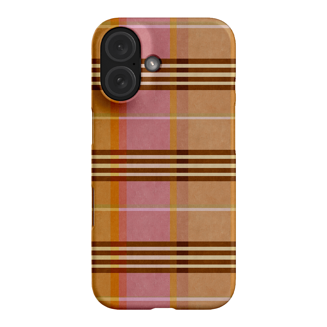 Peachy Plaid Printed Phone Cases iPhone 16 / Snap by Fenton & Fenton - The Dairy