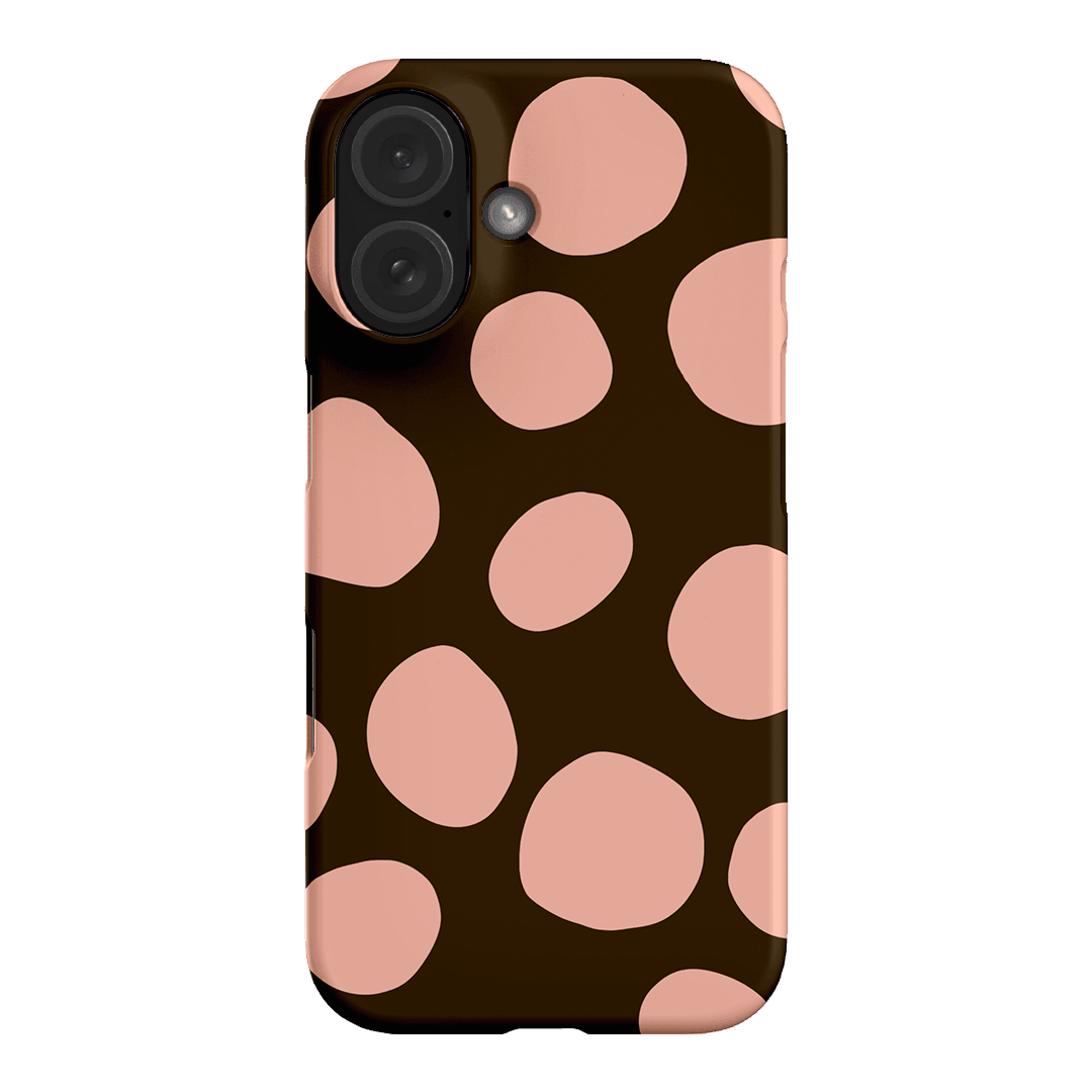 Pebbles Chocolate Pink Printed Phone Cases iPhone 16 / Snap by Veronica Tucker - The Dairy