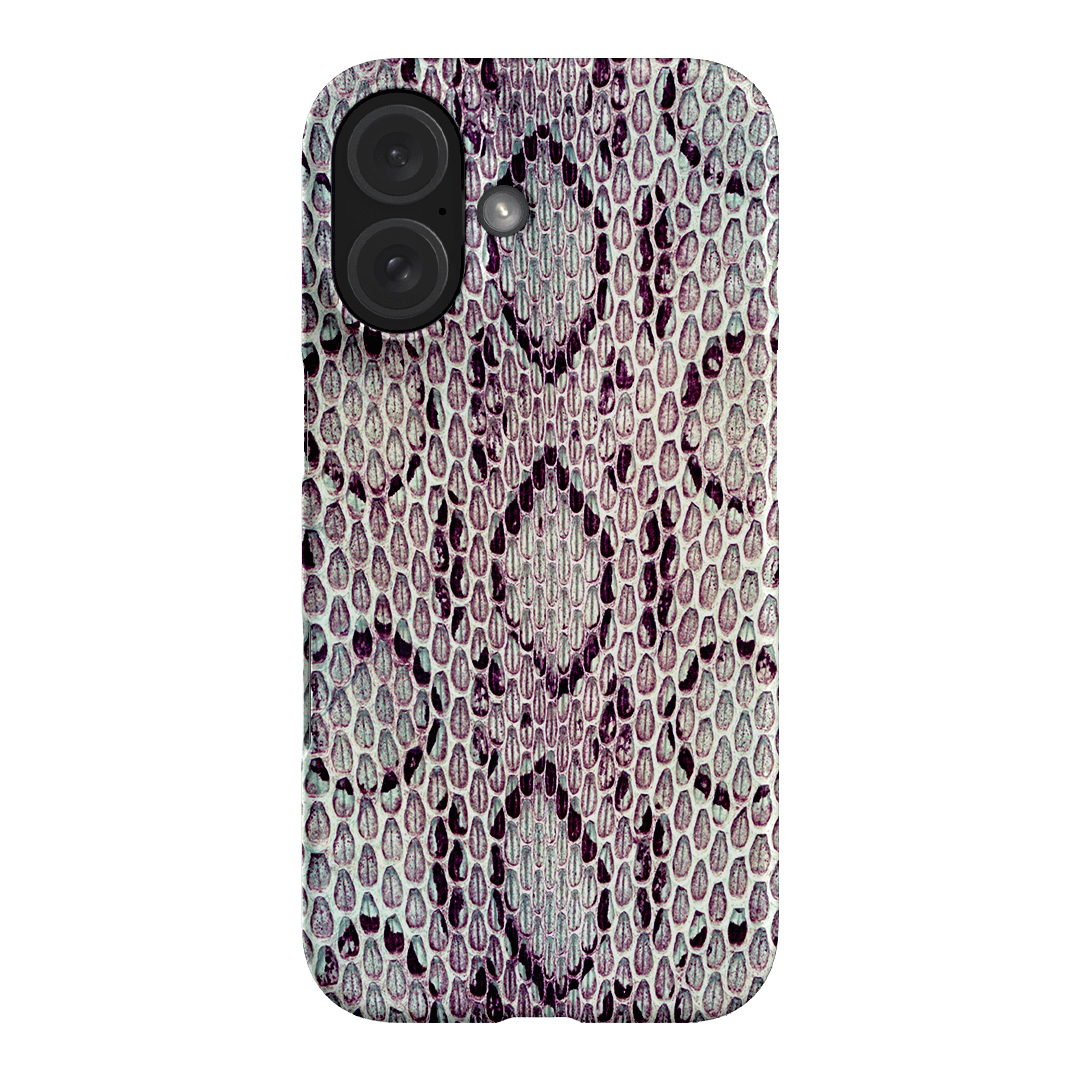 Plum Python Printed Phone Cases iPhone 16 / Snap by The Dairy - The Dairy