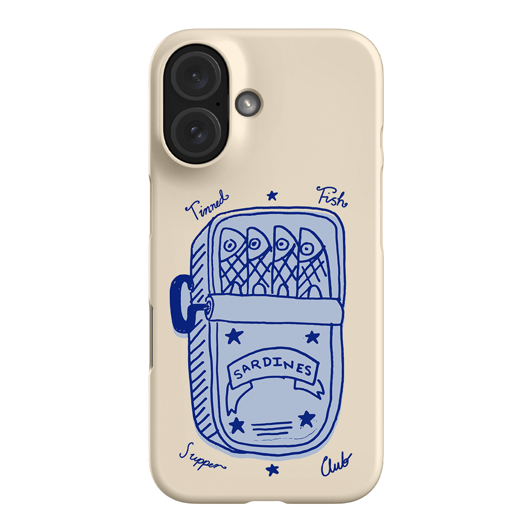 Sardine Social Blue Printed Phone Cases iPhone 16 / Snap by The Dairy - The Dairy