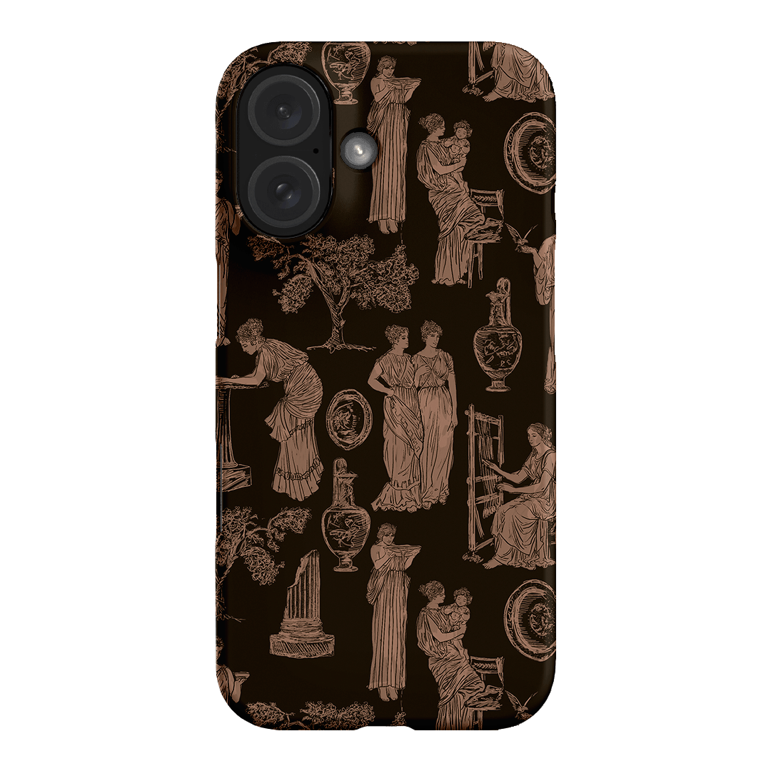 Symposium Burnt Umber Printed Phone Cases iPhone 16 / Snap by Veronica Tucker - The Dairy