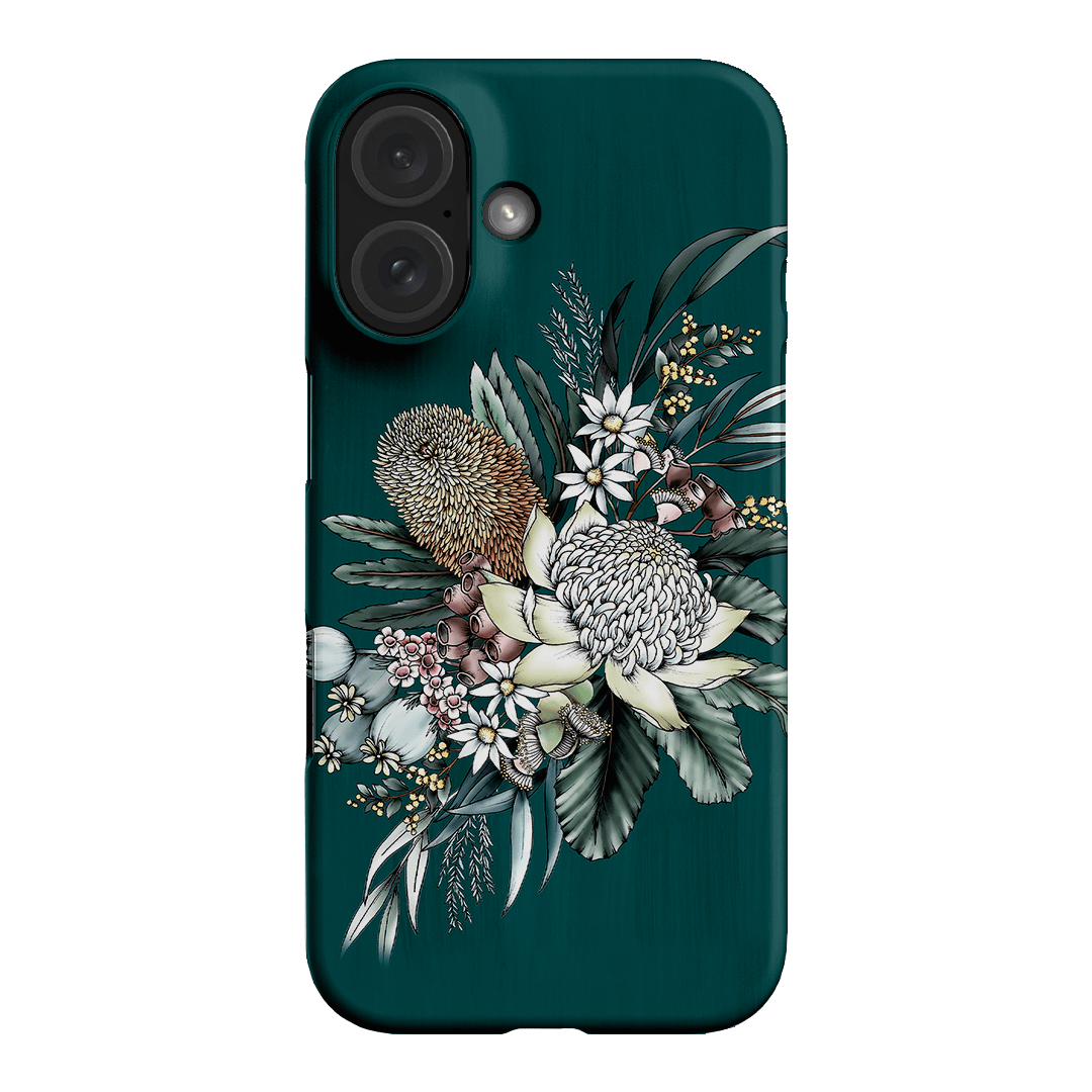 Teal Native Printed Phone Cases iPhone 16 / Snap by Typoflora - The Dairy