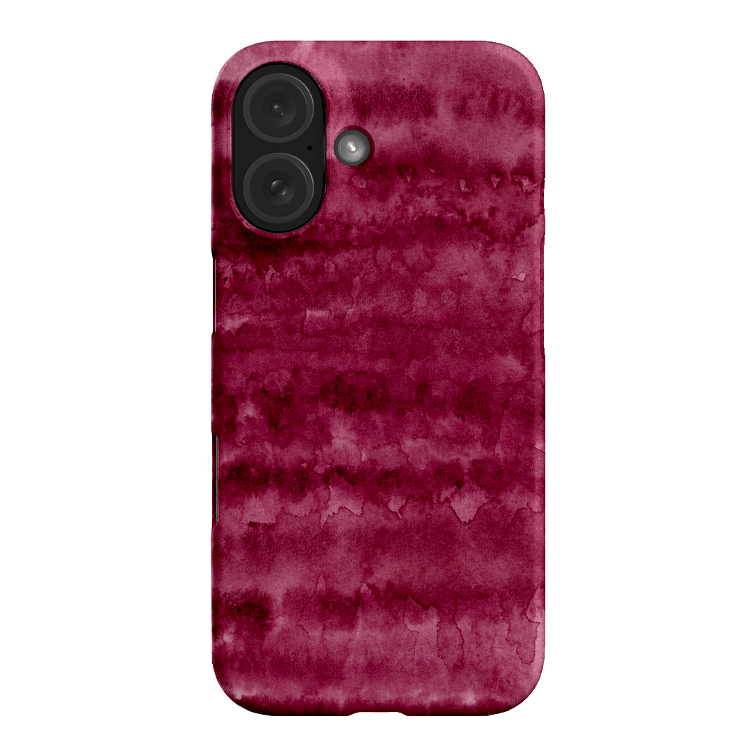 Watercolour Stripes Burgundy Printed Phone Cases iPhone 16 / Snap by The Dairy - The Dairy