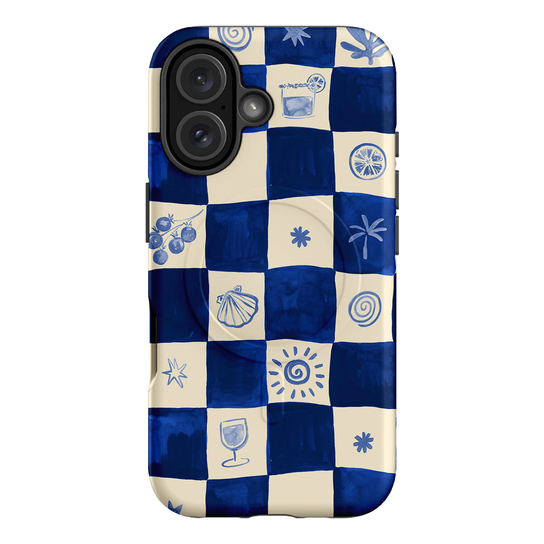 Afternoon Mezze Azure Printed Phone Cases iPhone 16 / Armoured MagSafe by Charlie Taylor - The Dairy