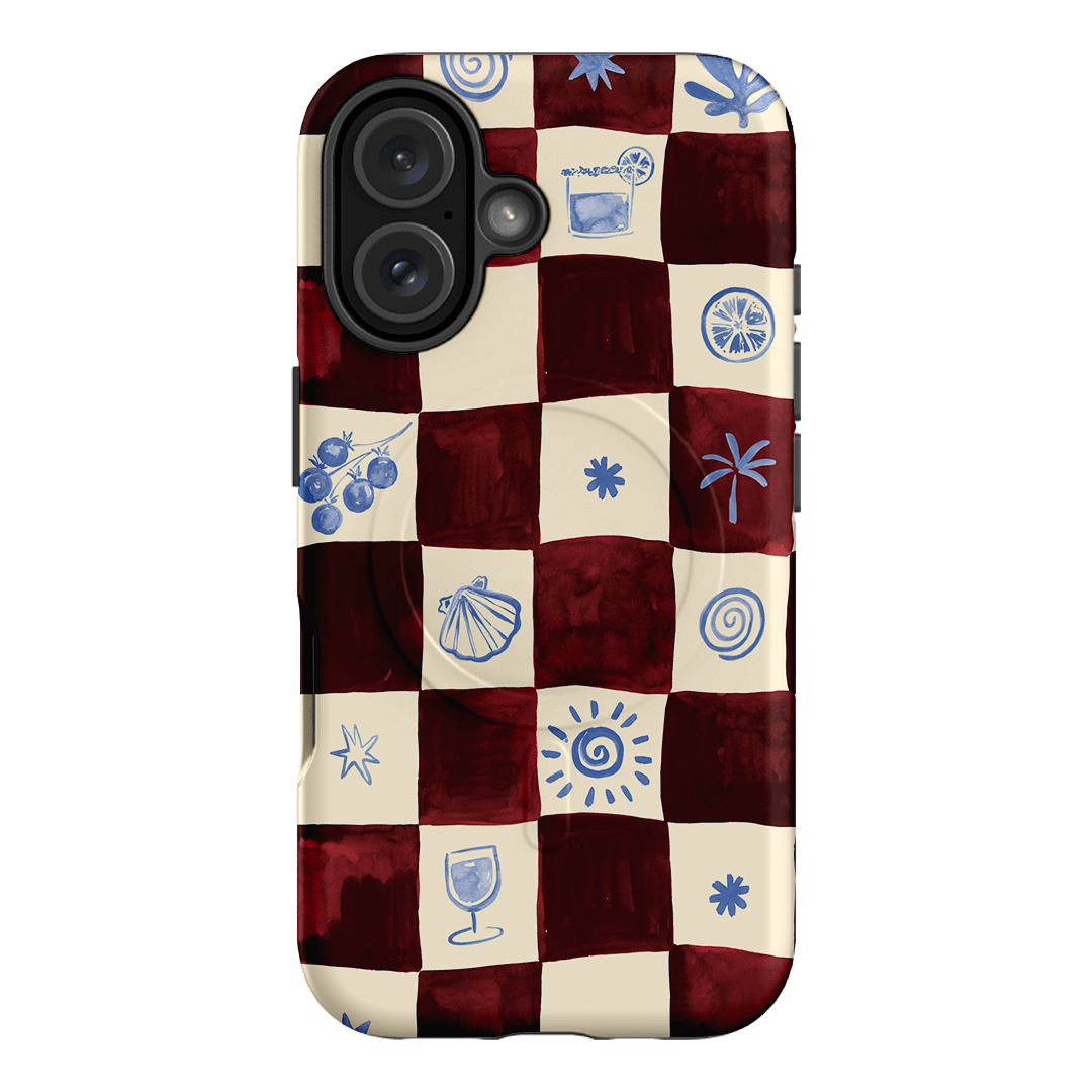 Afternoon Mezze Maroon Printed Phone Cases iPhone 16 / Armoured MagSafe by Charlie Taylor - The Dairy