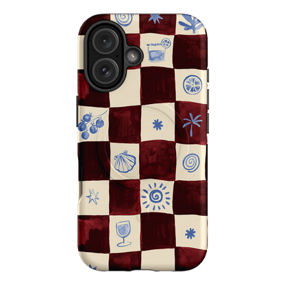 Afternoon Mezze Maroon Printed Phone Cases iPhone 16 / Armoured MagSafe by Charlie Taylor - The Dairy