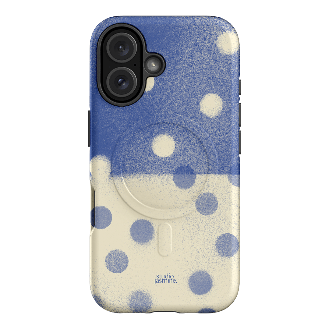 Bleu Polka Dot Printed Phone Cases iPhone 16 / Armoured MagSafe by Jasmine Dowling - The Dairy