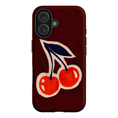 Cherries Printed Phone Cases iPhone 16 / Armoured MagSafe by Studio Bon - The Dairy