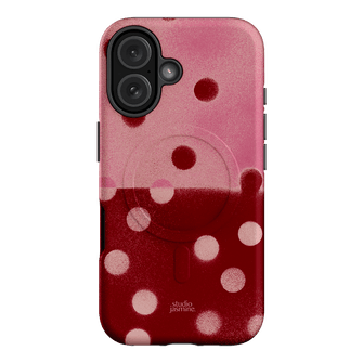Cherry Polka Dot Printed Phone Cases iPhone 16 / Armoured MagSafe by Jasmine Dowling - The Dairy