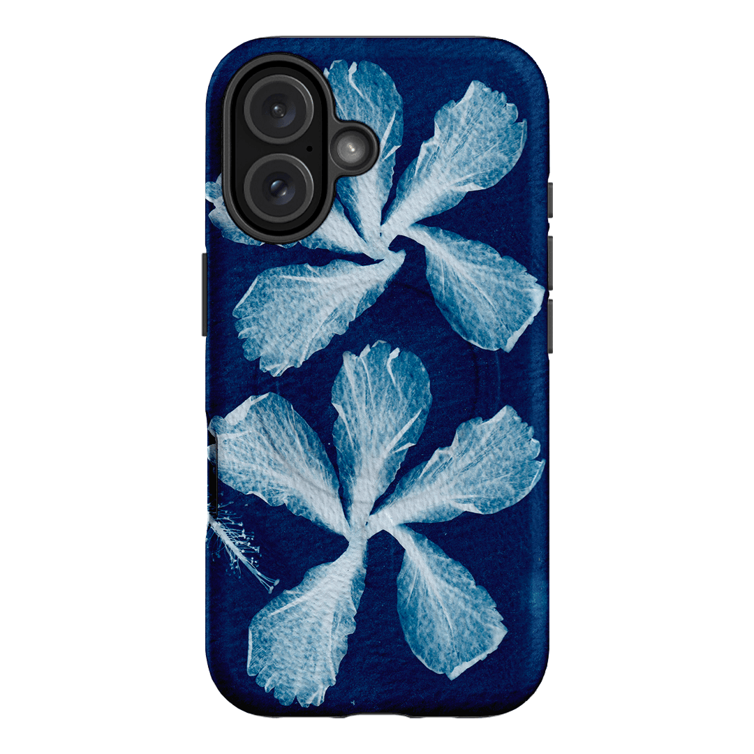 Hibiscus Cyanotype Printed Phone Cases iPhone 16 / Armoured MagSafe by Sally Hungerford - The Dairy