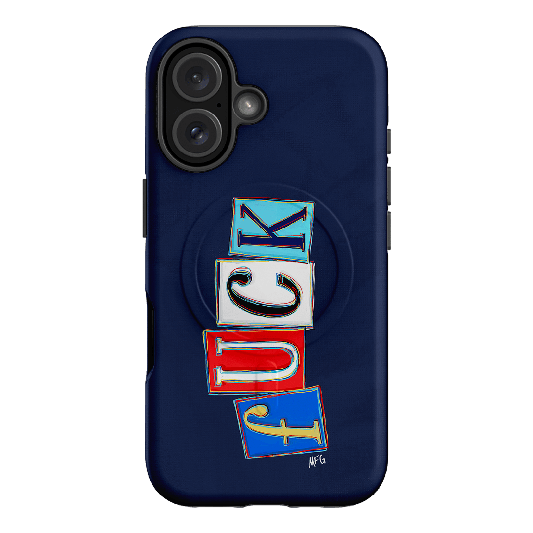 Lil Fcks Blue Printed Phone Cases iPhone 16 / Armoured MagSafe by Margarbs Art - The Dairy