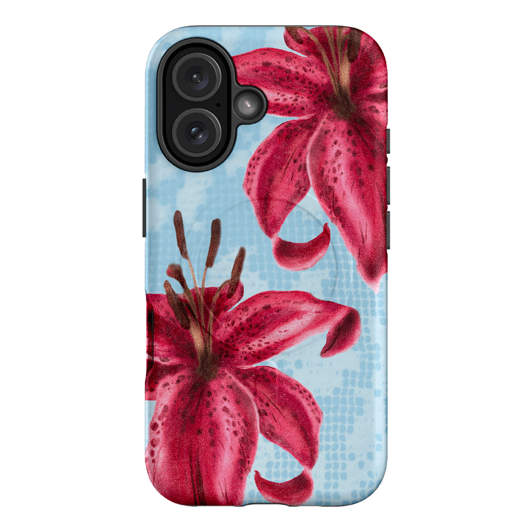 Lillies Printed Phone Cases iPhone 16 / Armoured MagSafe by Sally Hungerford - The Dairy