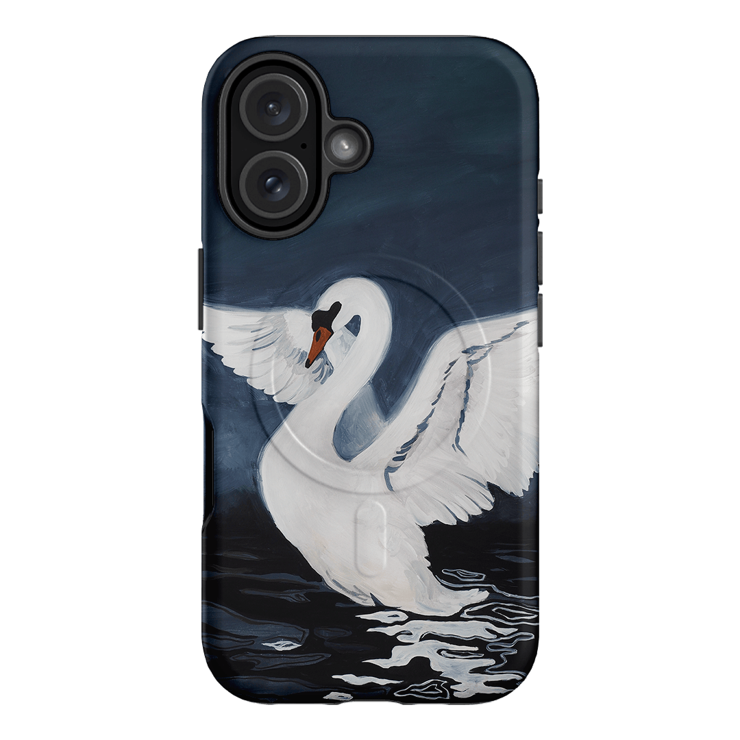 Midnight Swan Printed Phone Cases iPhone 16 / Armoured MagSafe by Lisa Hu - The Dairy