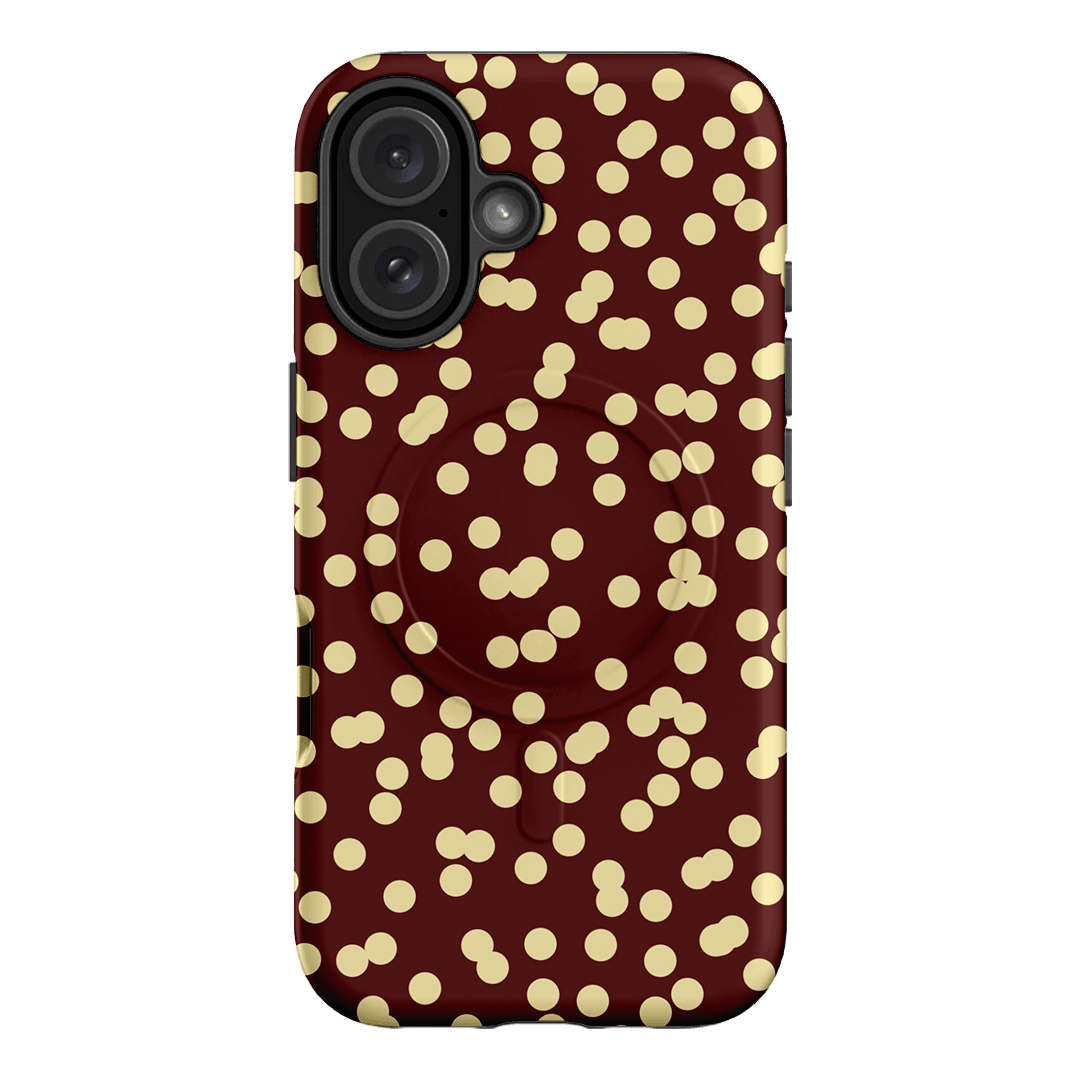 Mini Confetti Burgundy Butter Printed Phone Cases iPhone 16 / Armoured MagSafe by Veronica Tucker - The Dairy