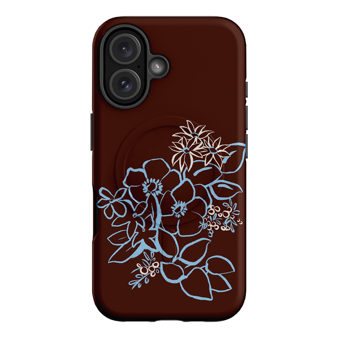 Mocha Posy Printed Phone Cases iPhone 16 / Armoured MagSafe by Typoflora - The Dairy