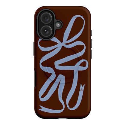 Mocha Ribbon Printed Phone Cases iPhone 16 / Armoured MagSafe by Jasmine Dowling - The Dairy