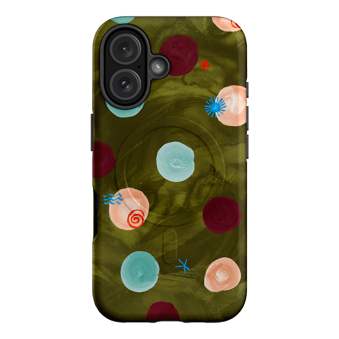 Olive Spot Printed Phone Cases iPhone 16 / Armoured MagSafe by Charlie Taylor - The Dairy