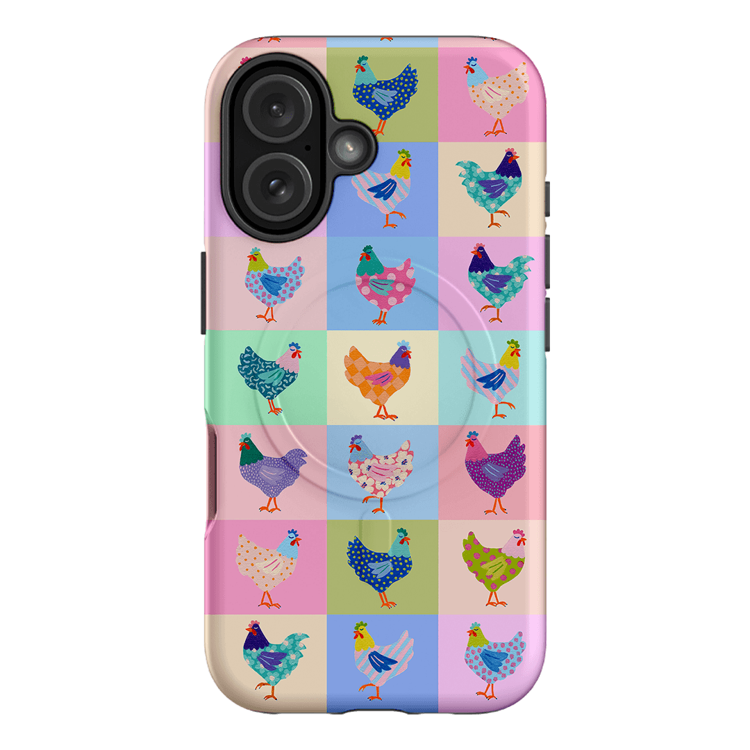 Pastel Chickens Printed Phone Cases iPhone 16 / Armoured MagSafe by Kayla Henley - The Dairy