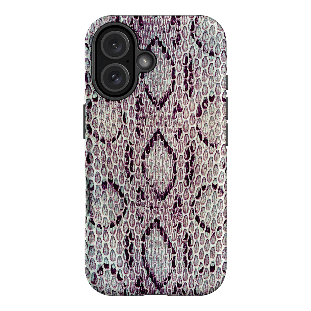 Plum Python Printed Phone Cases iPhone 16 / Armoured MagSafe by The Dairy - The Dairy