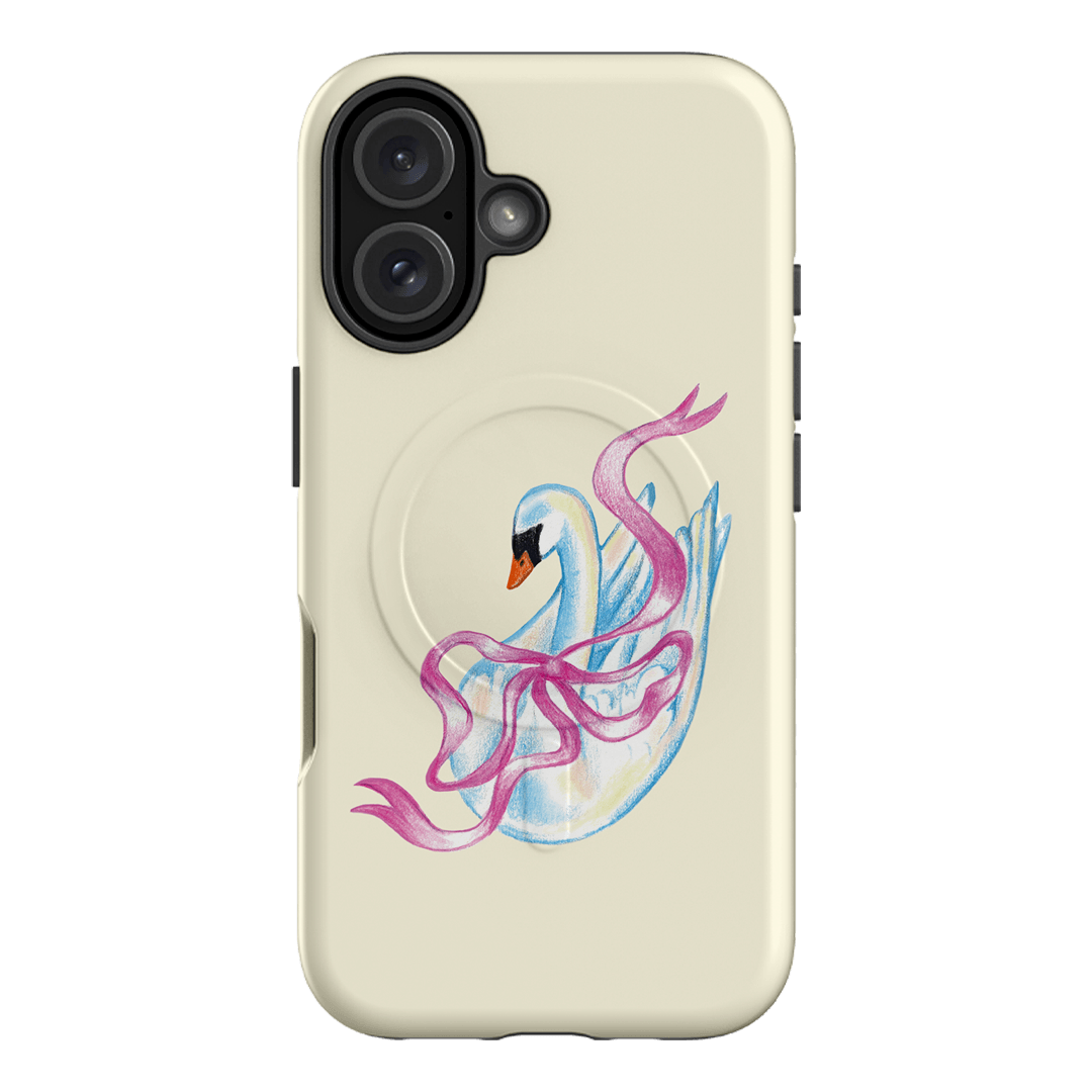 Satin Swan Printed Phone Cases iPhone 16 / Armoured MagSafe by Femke Studio - The Dairy
