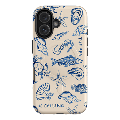 Sea Call Printed Phone Cases iPhone 16 / Armoured MagSafe by Cass Deller - The Dairy