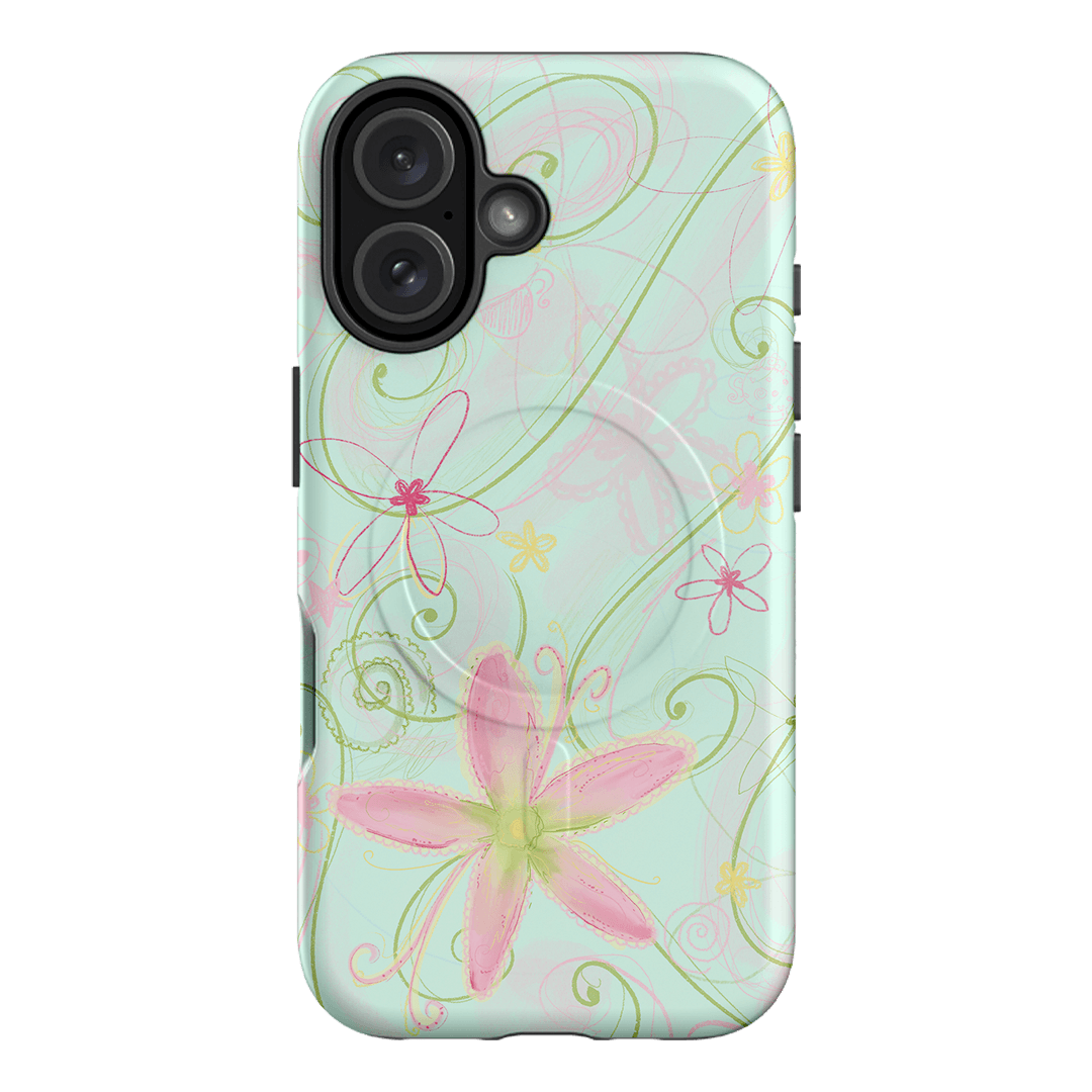 Swirl Blue Printed Phone Cases iPhone 16 / Armoured MagSafe by Kayla Carr - The Dairy