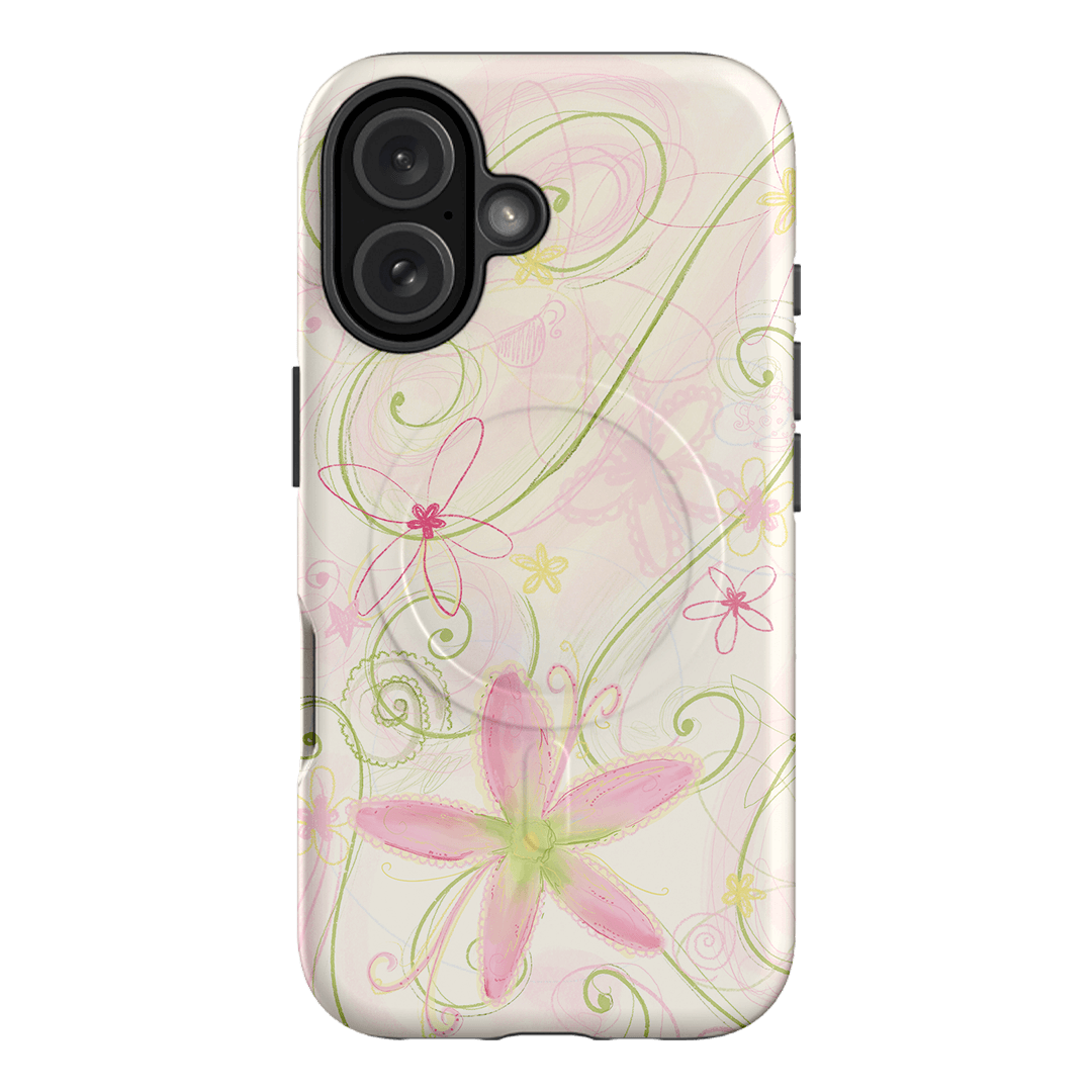 Swirl Pink Printed Phone Cases iPhone 16 / Armoured MagSafe by Kayla Carr - The Dairy