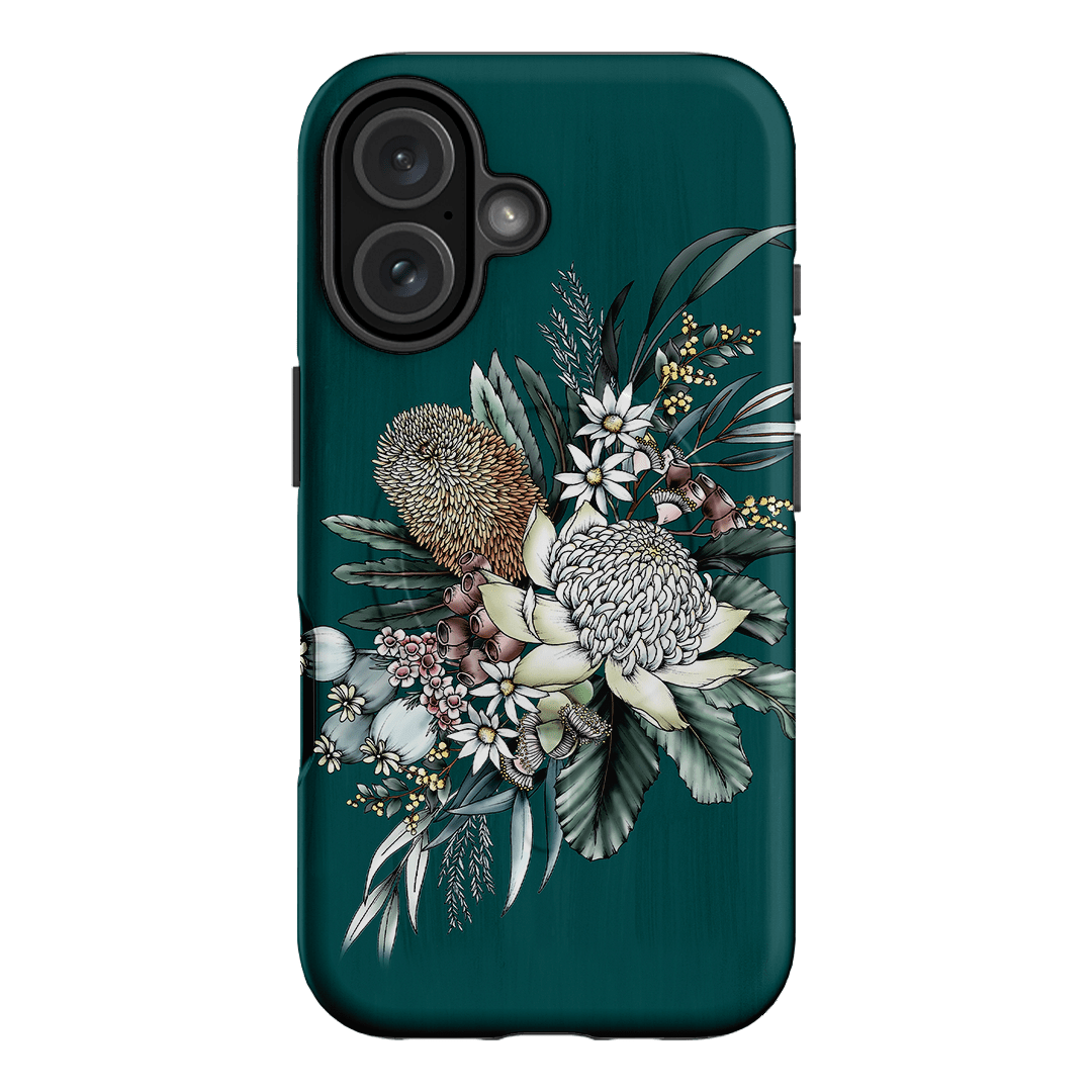 Teal Native Printed Phone Cases iPhone 16 / Armoured MagSafe by Typoflora - The Dairy