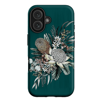 Teal Native Printed Phone Cases iPhone 16 / Armoured MagSafe by Typoflora - The Dairy