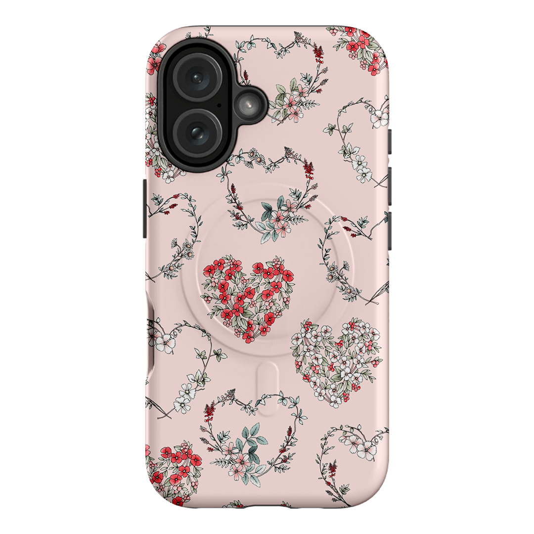 Wild Heart Wreath Printed Phone Cases iPhone 16 / Armoured MagSafe by Typoflora - The Dairy