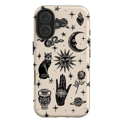 Astro Flash Beige Printed Phone Cases iPhone 16 / Armoured by Veronica Tucker - The Dairy