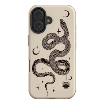 Astro Snake in Cream Printed Phone Cases by Veronica Tucker - The Dairy