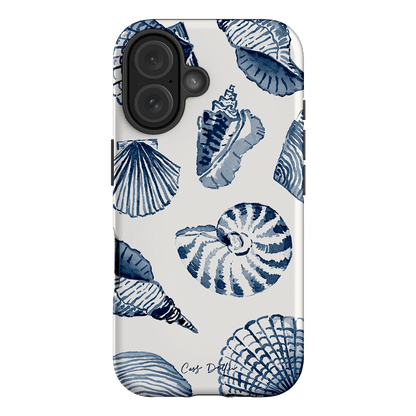 Blue Shells Printed Phone Cases iPhone 16 / Armoured by Cass Deller - The Dairy