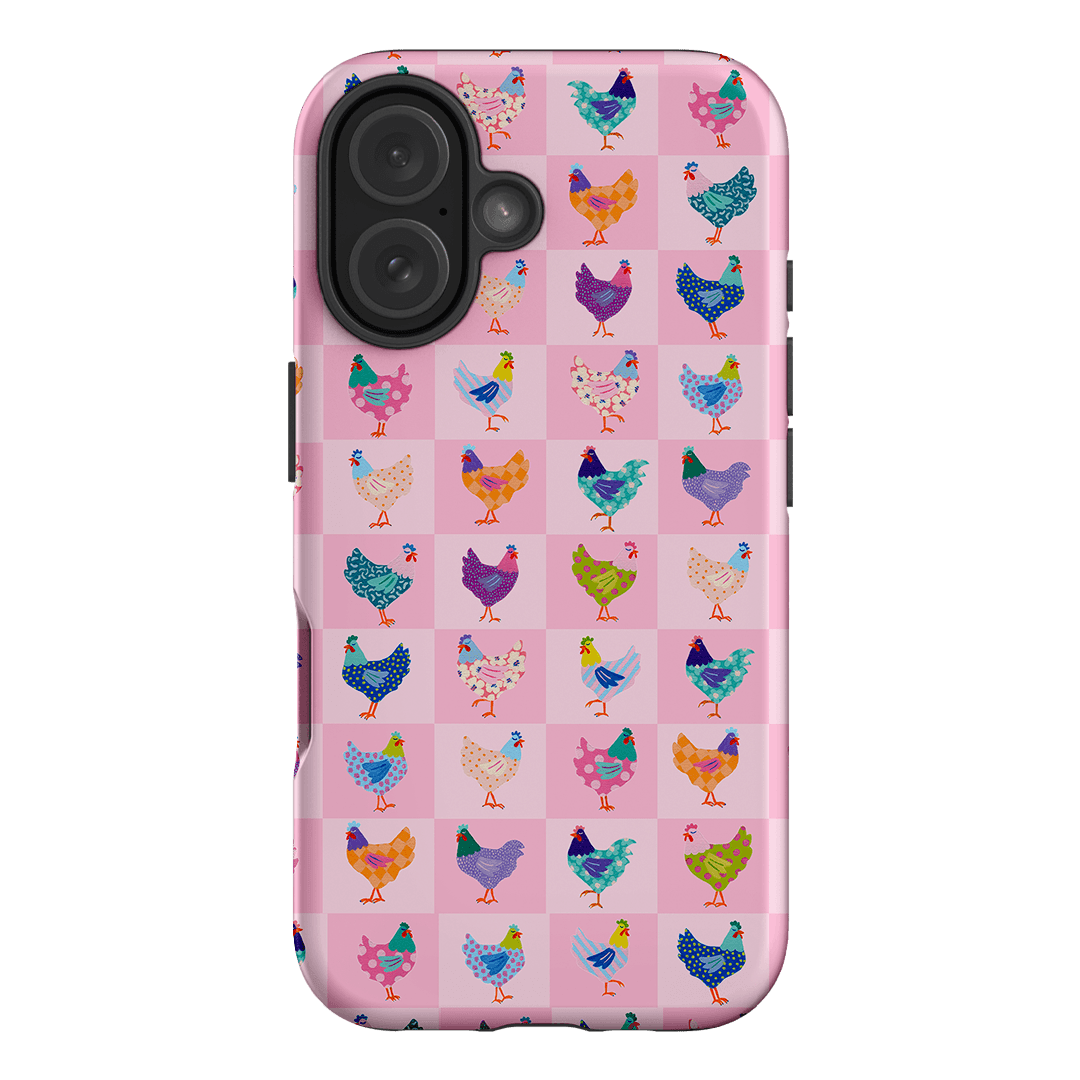 Checkered Chickens Printed Phone Cases iPhone 16 / Armoured by Kayla Henley - The Dairy
