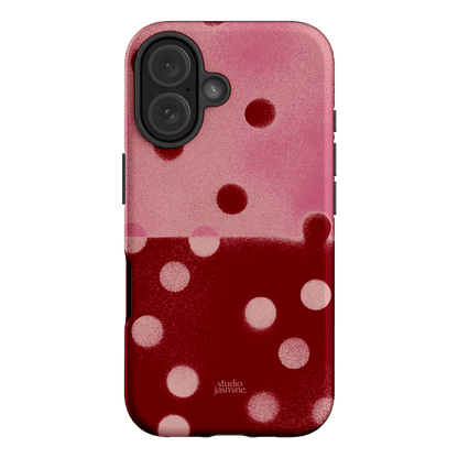 Cherry Polka Dot Printed Phone Cases iPhone 16 / Armoured by Jasmine Dowling - The Dairy