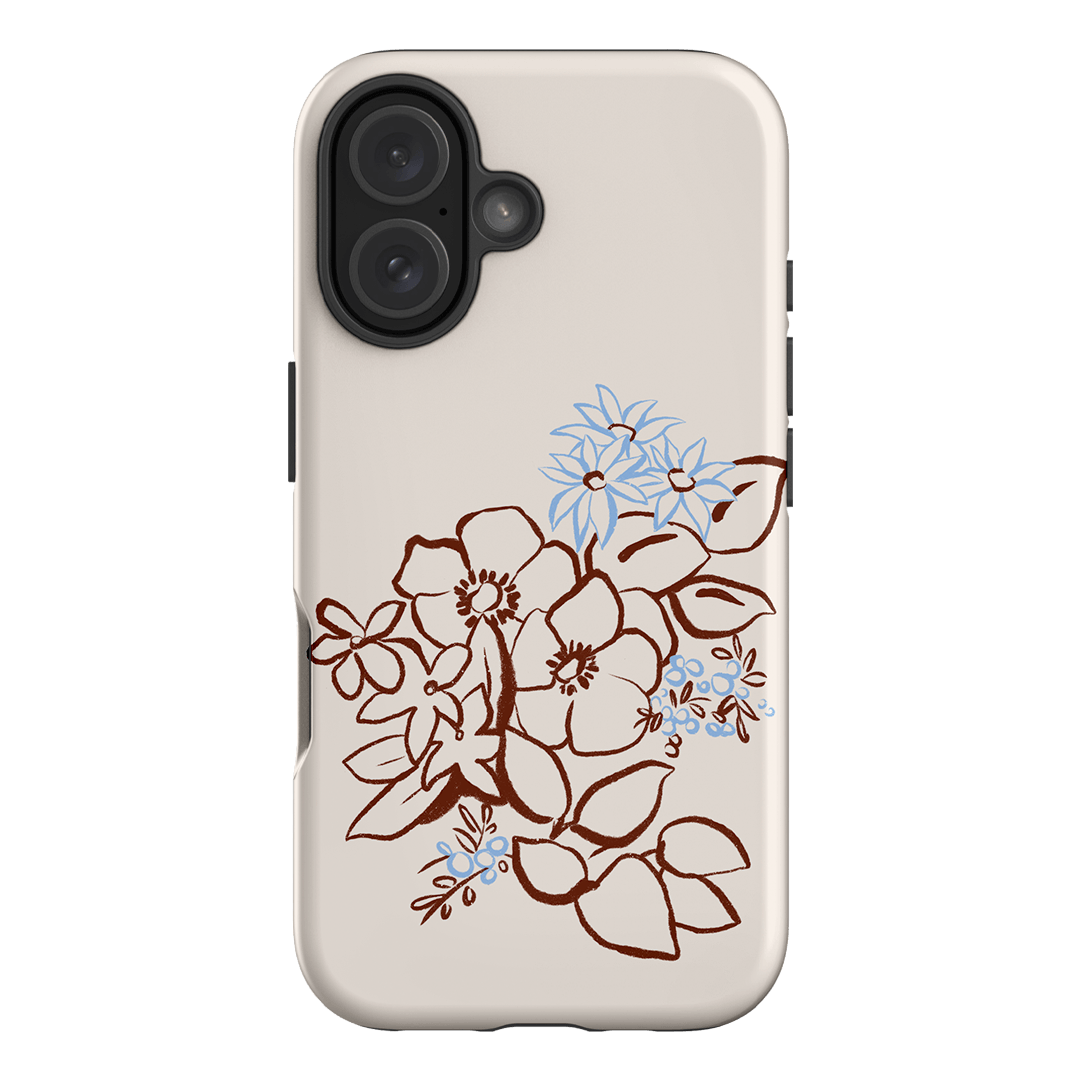 Cream Posy Printed Phone Cases iPhone 16 / Armoured by Typoflora - The Dairy