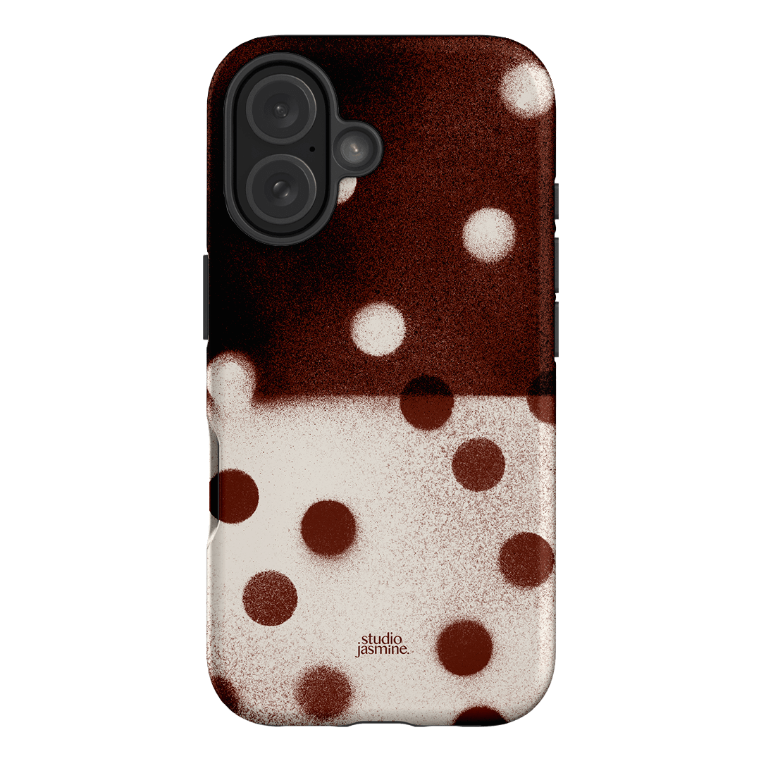 Espresso Polka Dot Printed Phone Cases iPhone 16 / Armoured by Jasmine Dowling - The Dairy