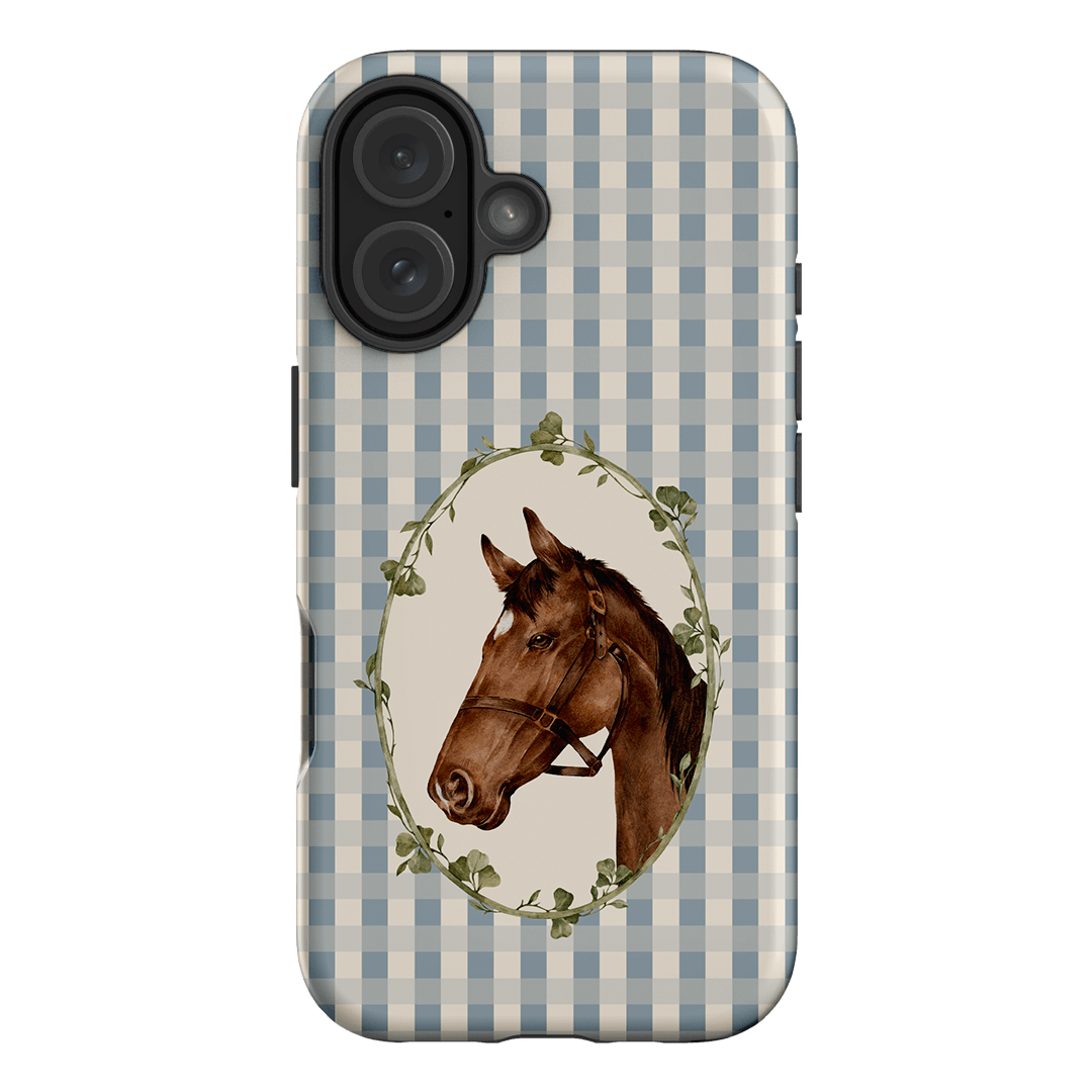 Gingham Horse Printed Phone Cases iPhone 16 / Armoured by Kasiags Art - The Dairy