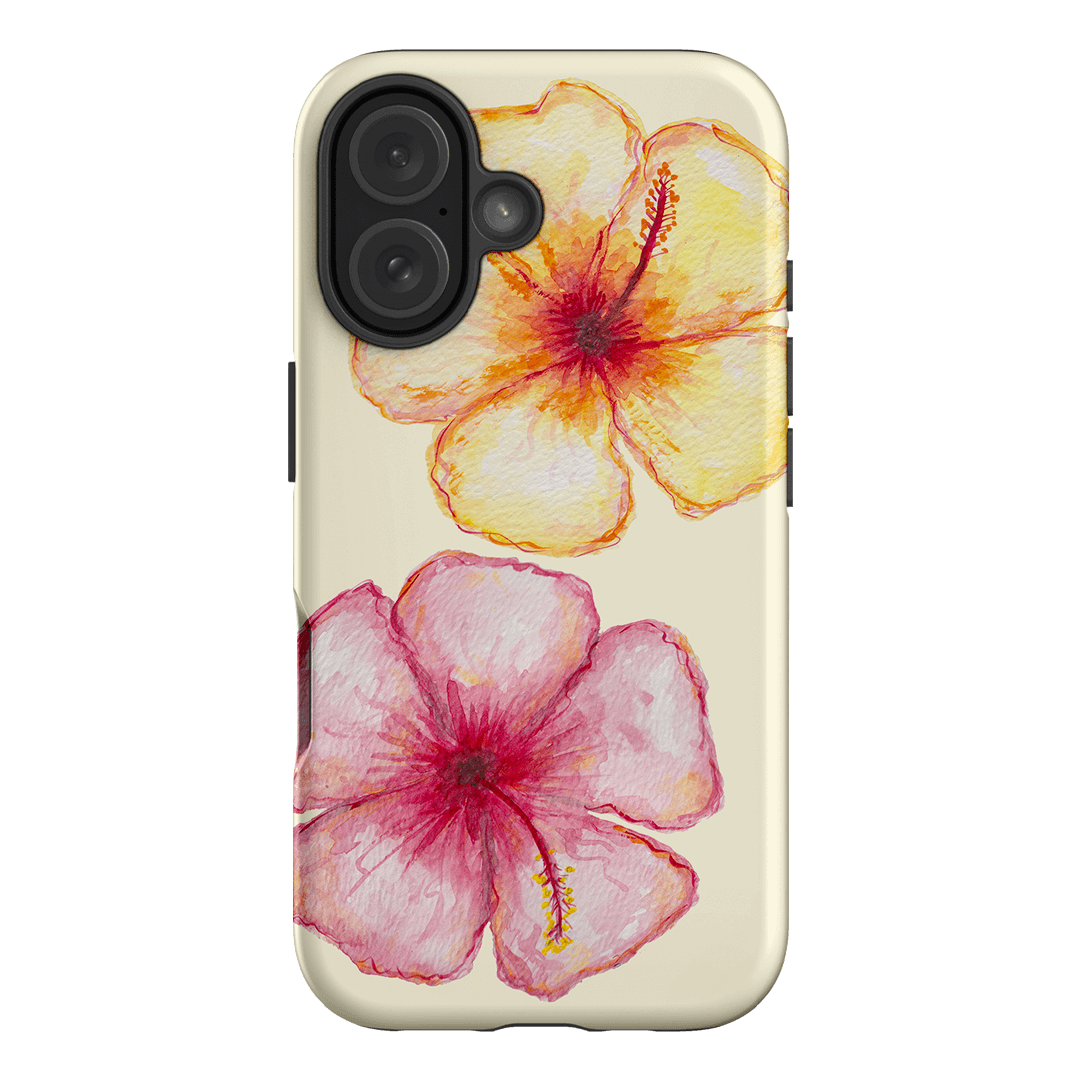 Hibiscus Flower Yellow Printed Phone Cases iPhone 16 / Armoured by BG. Studio - The Dairy