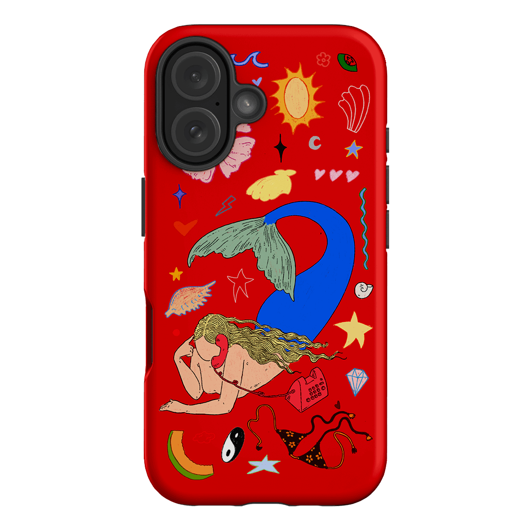 Mermaid Salad Scarlet Printed Phone Cases iPhone 16 / Armoured by Easty Beasty - The Dairy