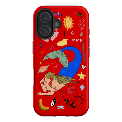 Mermaid Salad Scarlet Printed Phone Cases iPhone 16 / Armoured by Easty Beasty - The Dairy
