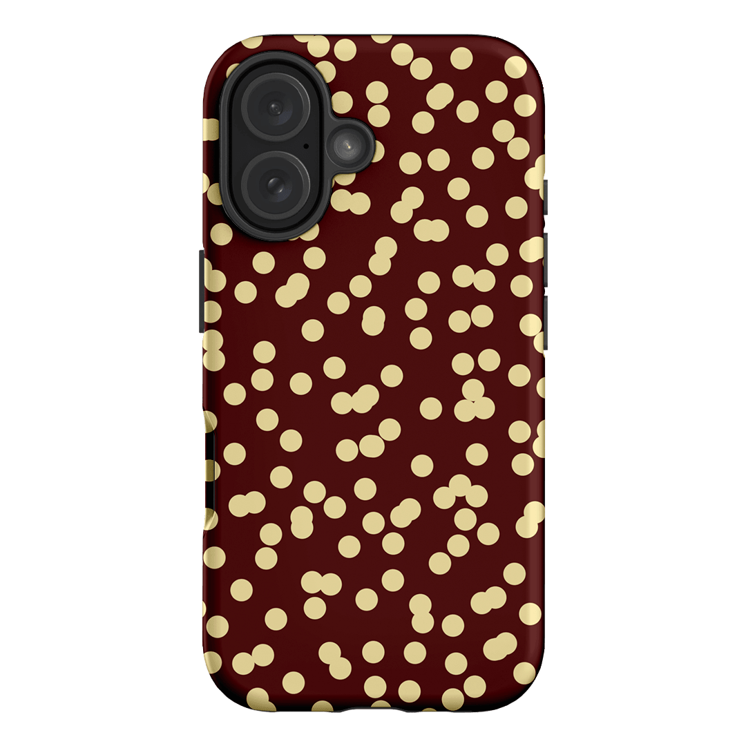 Mini Confetti Burgundy Butter Printed Phone Cases iPhone 16 / Armoured by Veronica Tucker - The Dairy