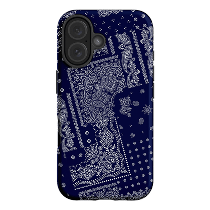 Paisley Indigo Printed Phone Cases iPhone 16 / Armoured by The Dairy - The Dairy