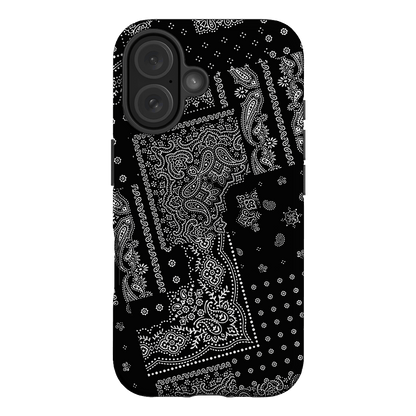 Paisley Noir Printed Phone Cases iPhone 16 / Armoured by The Dairy - The Dairy
