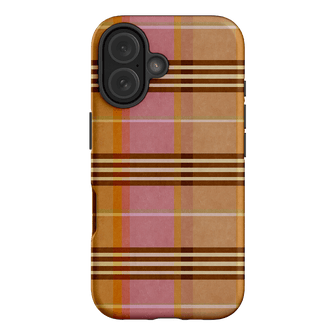 Peachy Plaid Printed Phone Cases iPhone 16 / Armoured by Fenton & Fenton - The Dairy