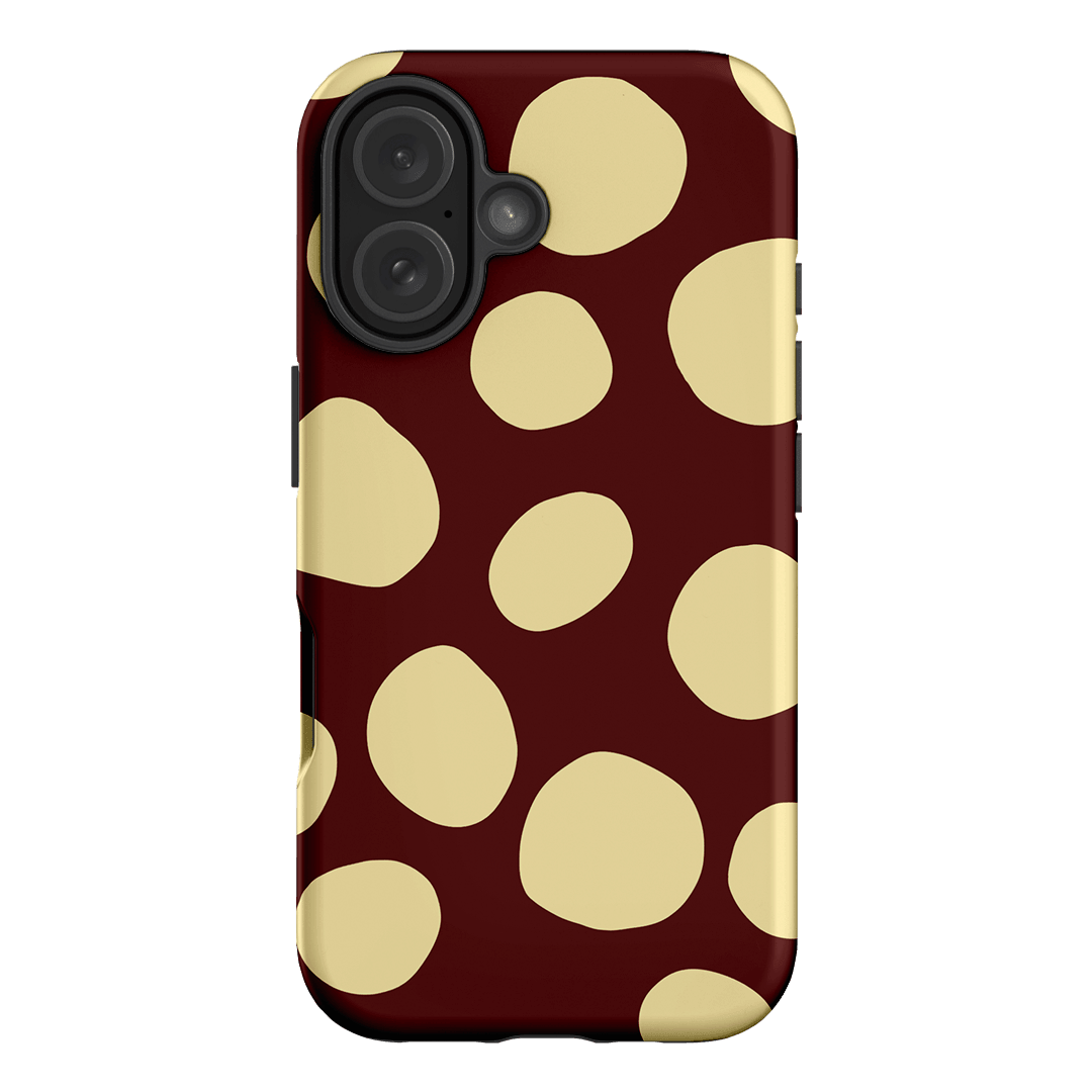 Pebbles Burgundy Butter Printed Phone Cases iPhone 16 / Armoured by Veronica Tucker - The Dairy