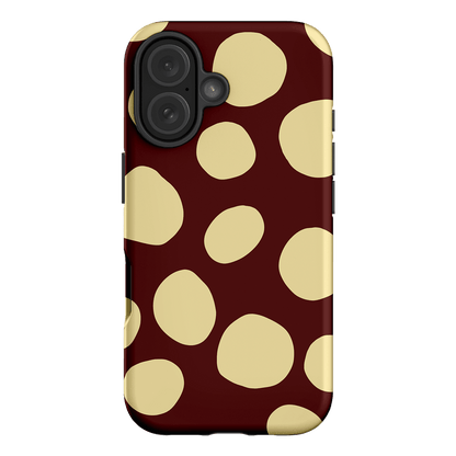 Pebbles Burgundy Butter Printed Phone Cases iPhone 16 / Armoured by Veronica Tucker - The Dairy